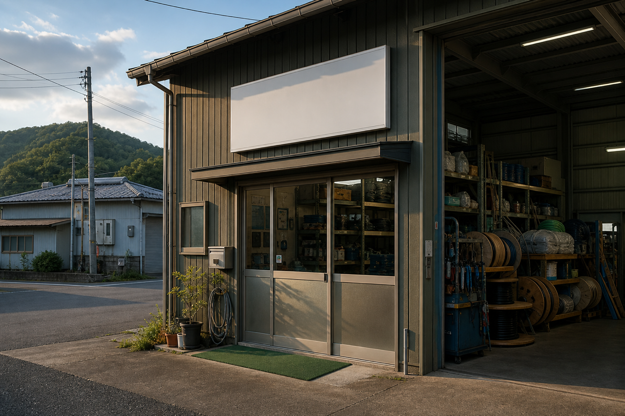 （有）藤ヶ池電工の作業場
